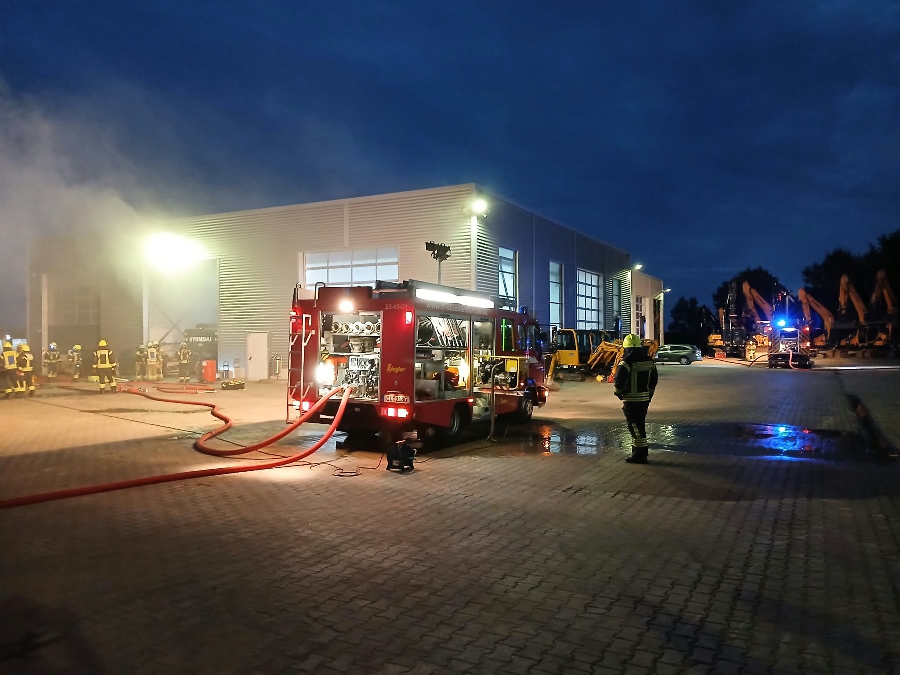 Feuerwehrübung auf unserem Betriebsgelände in Wesenberg
